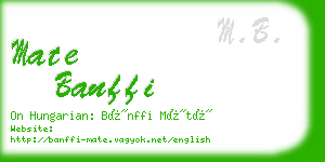 mate banffi business card